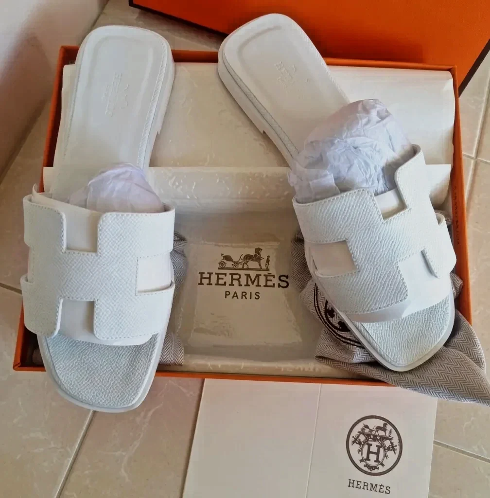 Sandales Hermès Oran blanches