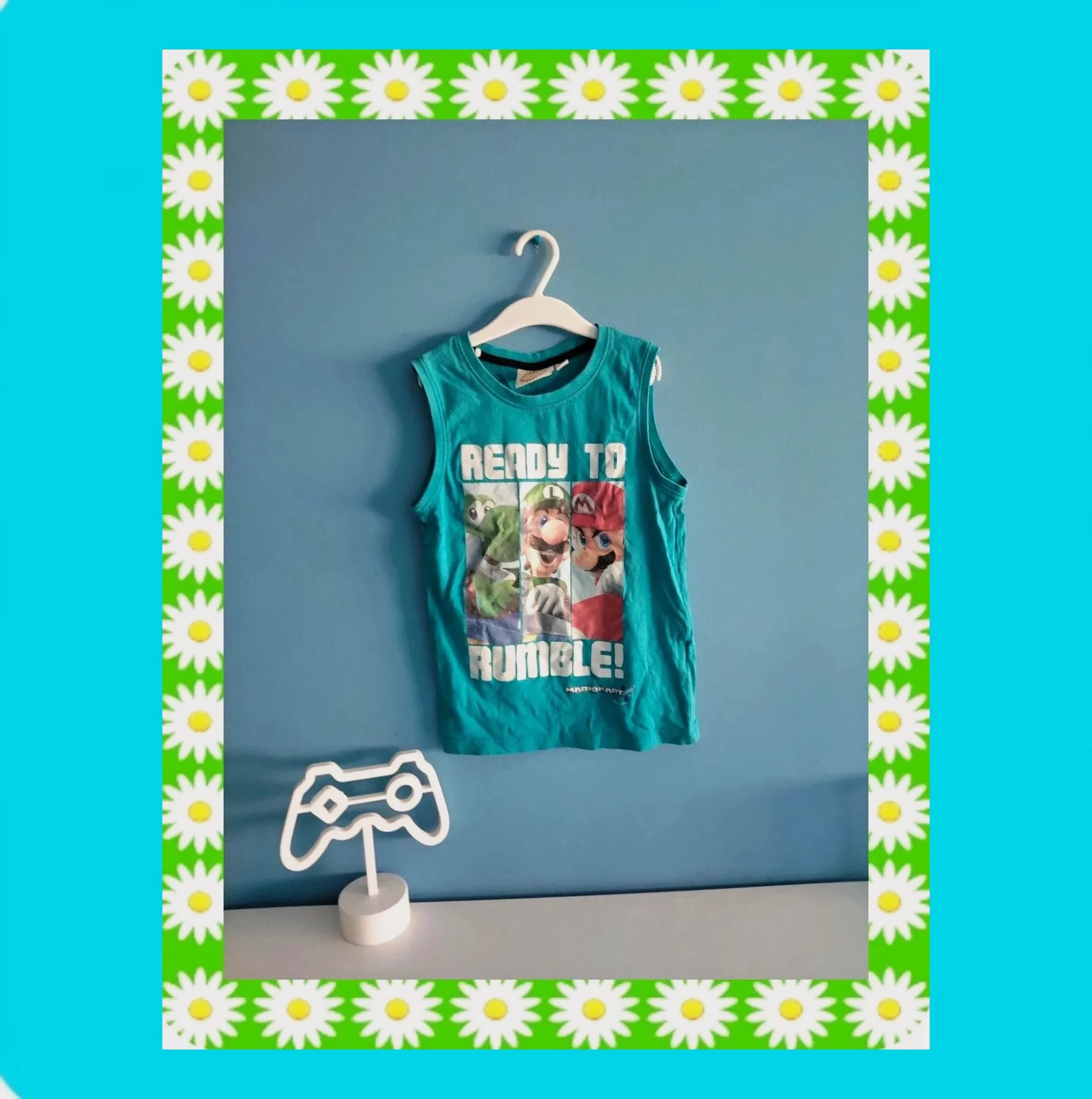 🩵 Camiseta Sin Mangas Mario 🩵 – Nintendo – taille 10 ans / 140 cm