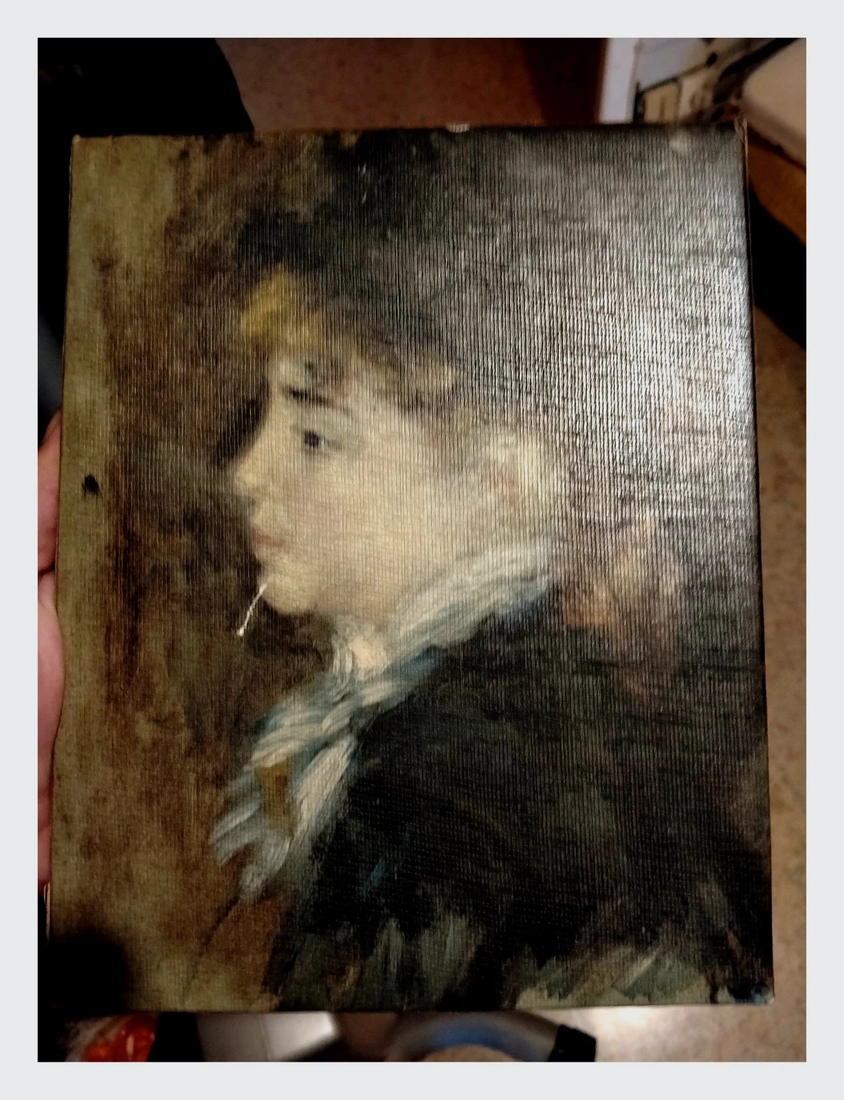 Tableau Vintage Renoir - Portrait de Modèle (Margot) - Édition Musée