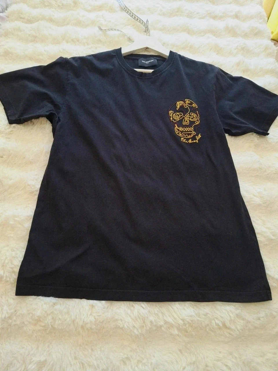 T-shirt Noir The Kooples - Motif Brodé Tête de Mort - Taille M