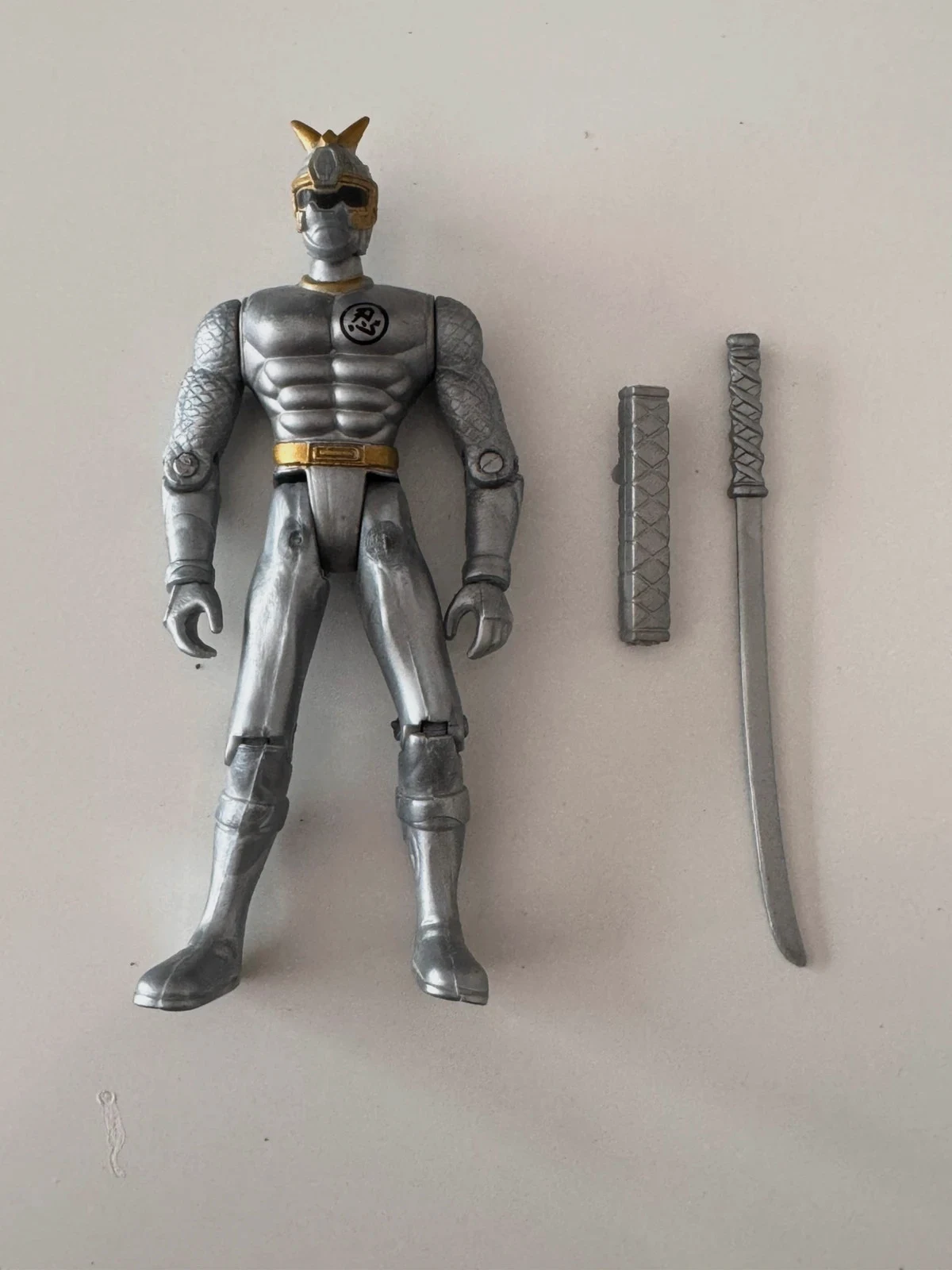 Figurine Power Rangers Ninja Storm - Ranger Argenté, articulé – Power Rangers – taille Taille unique