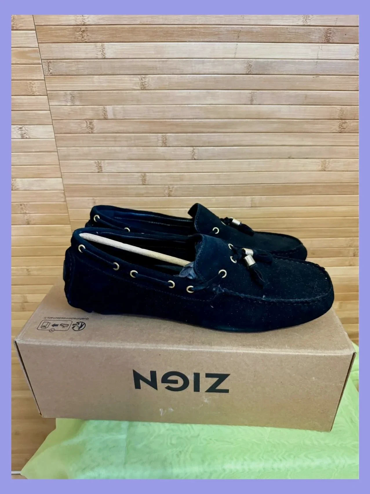 ZIGN flats for men in black. Made of ante. Sin usar. Size 43 EU 😍