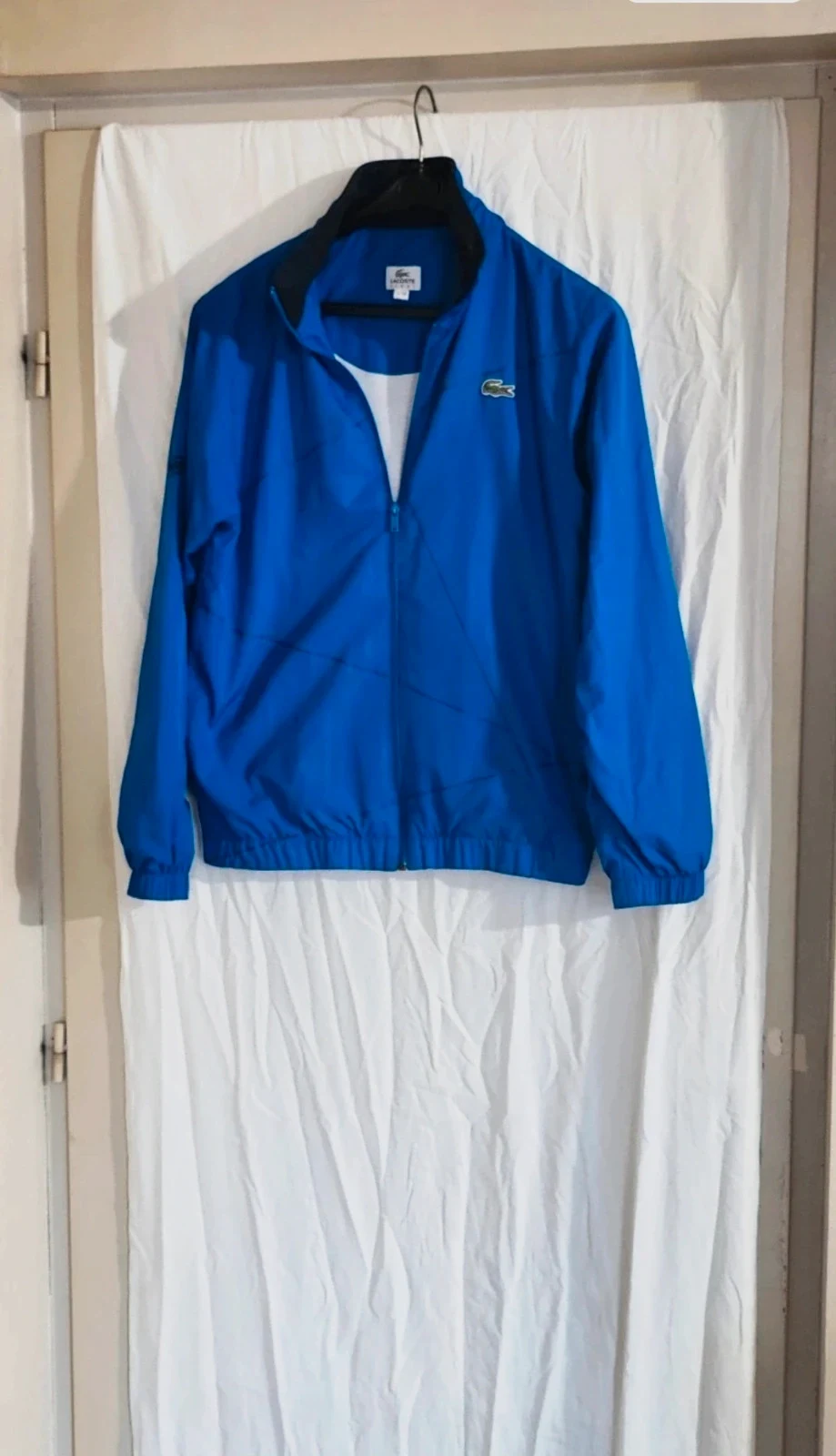 Veste Lacoste Sport vintage bleue – Taille M – Coupe-vent