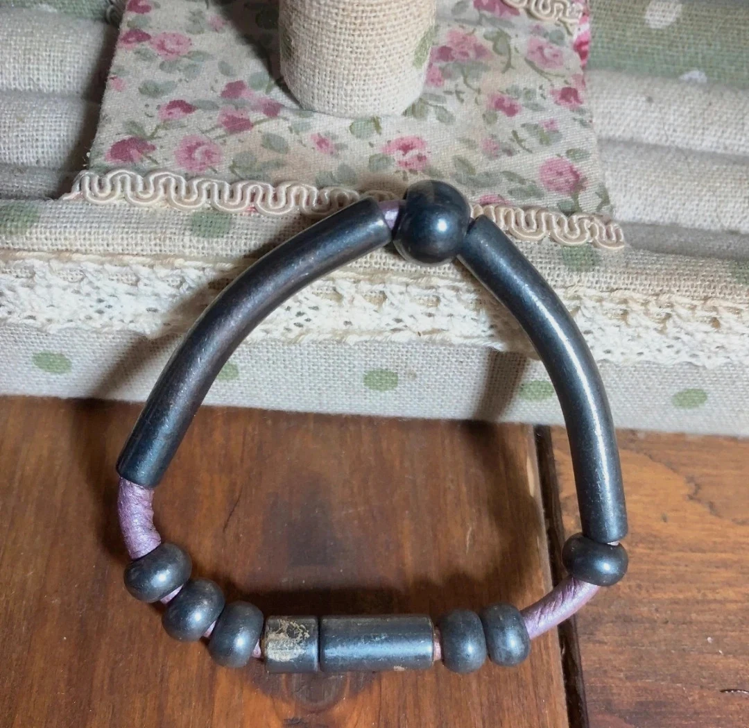 Pulsera de acero azul marino y morada | Navy Blue and Purple Steel Bracelet