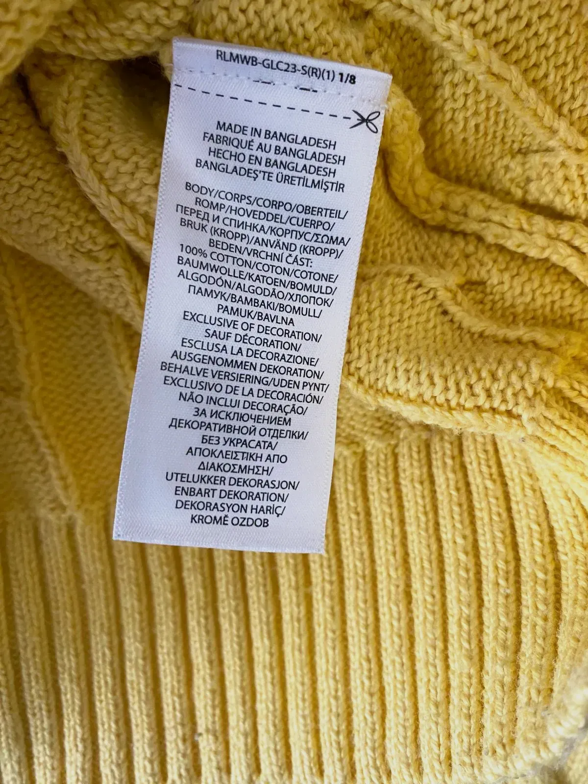 Pull Polo Ralph Lauren, pull torsadé en maille Taille : L – Polo Ralph Lauren – jaune – taille L 8