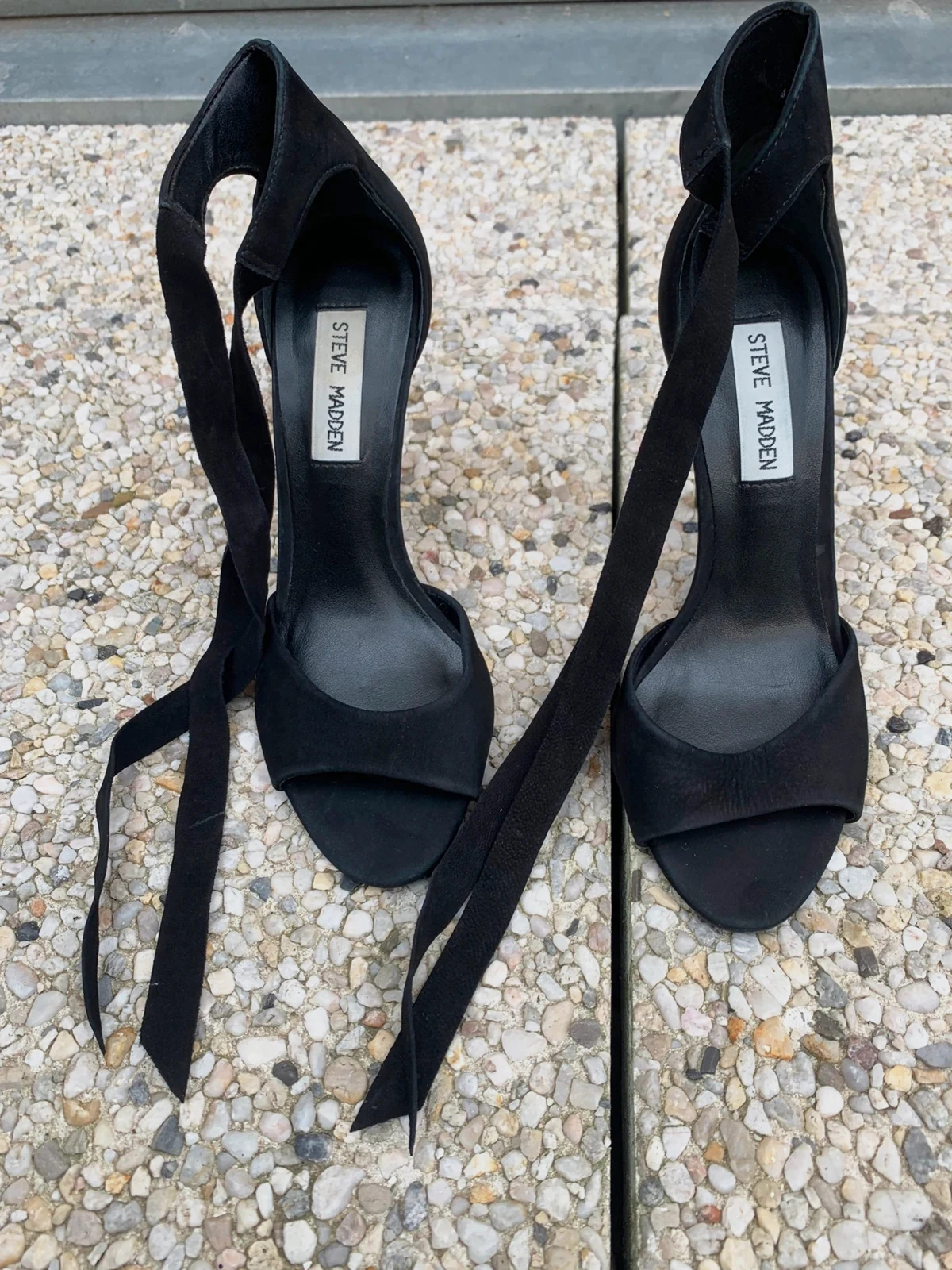 Steve Madden WITTY – Sandales noires à talons hauts – 5.5 US – cuir