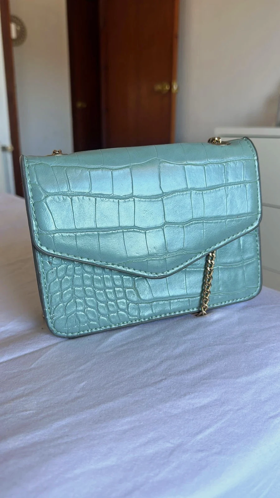Bolso de hombro Sfera color turquesa
