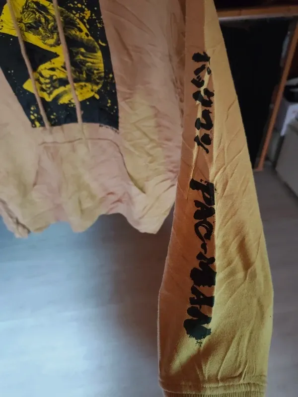 Sweat à capuche Pac-Man beige et tigre japonais 🐯 – Pac-Man – taille S / 36 / 8 3