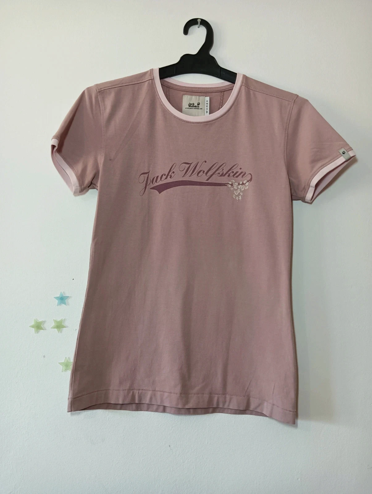 Jack Wolfskin Women’s Vintage T-Shirt Pink M Outdoor Casual
