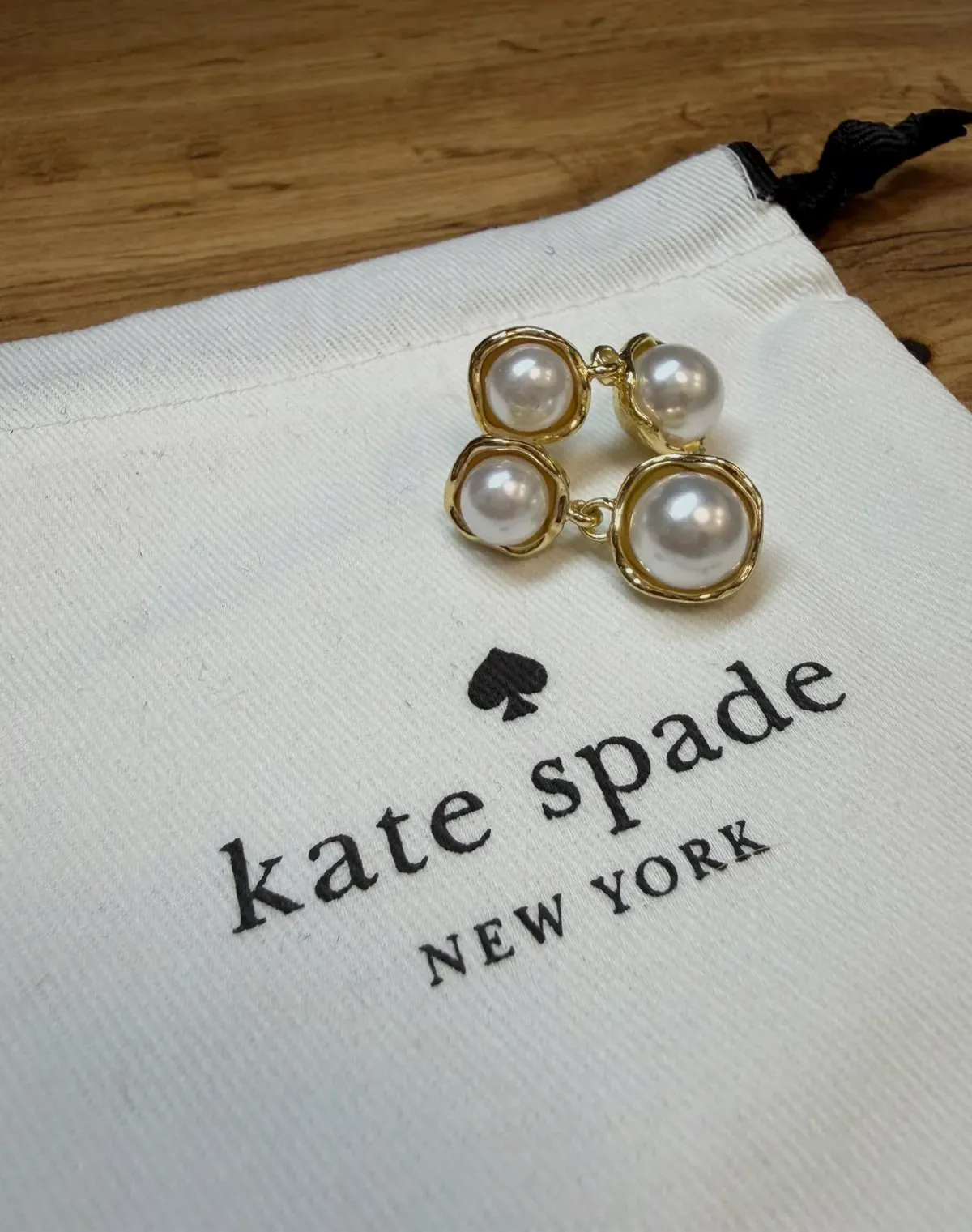 Boucles d'oreilles Kate Spade perles dorées – Kate Spade – doré – taille Taille unique 6