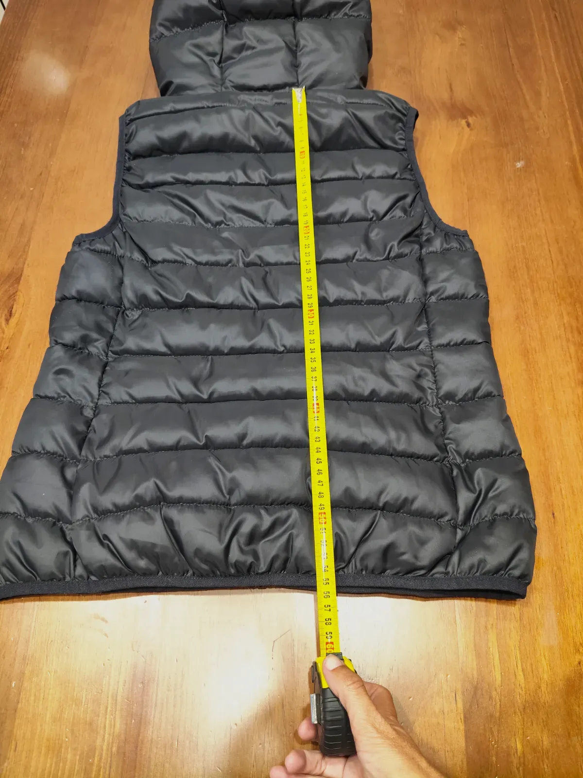 Women's black sleeveless vest Size S with hood and pockets  – only – taille S 7