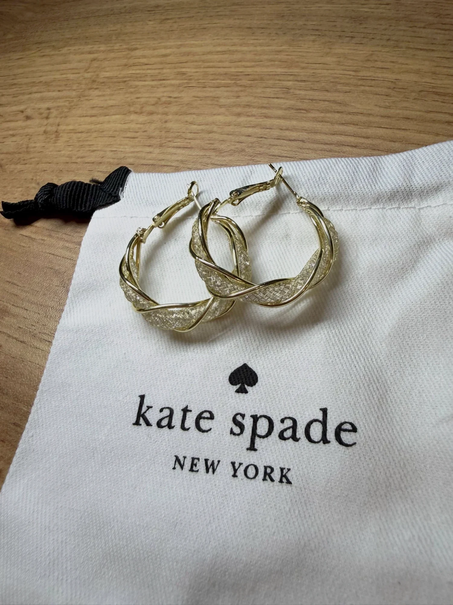 Créoles torsadées dorées Kate Spade New York