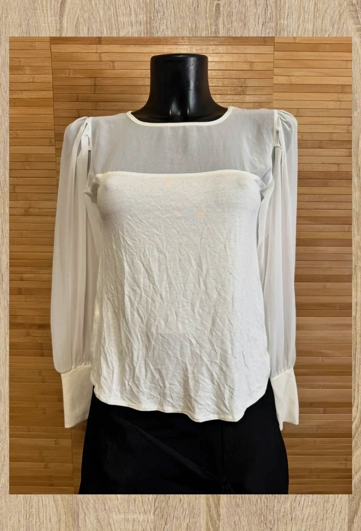 Blusa blanca de mango talla S 😍 – Mango – taille S / 36 / 8