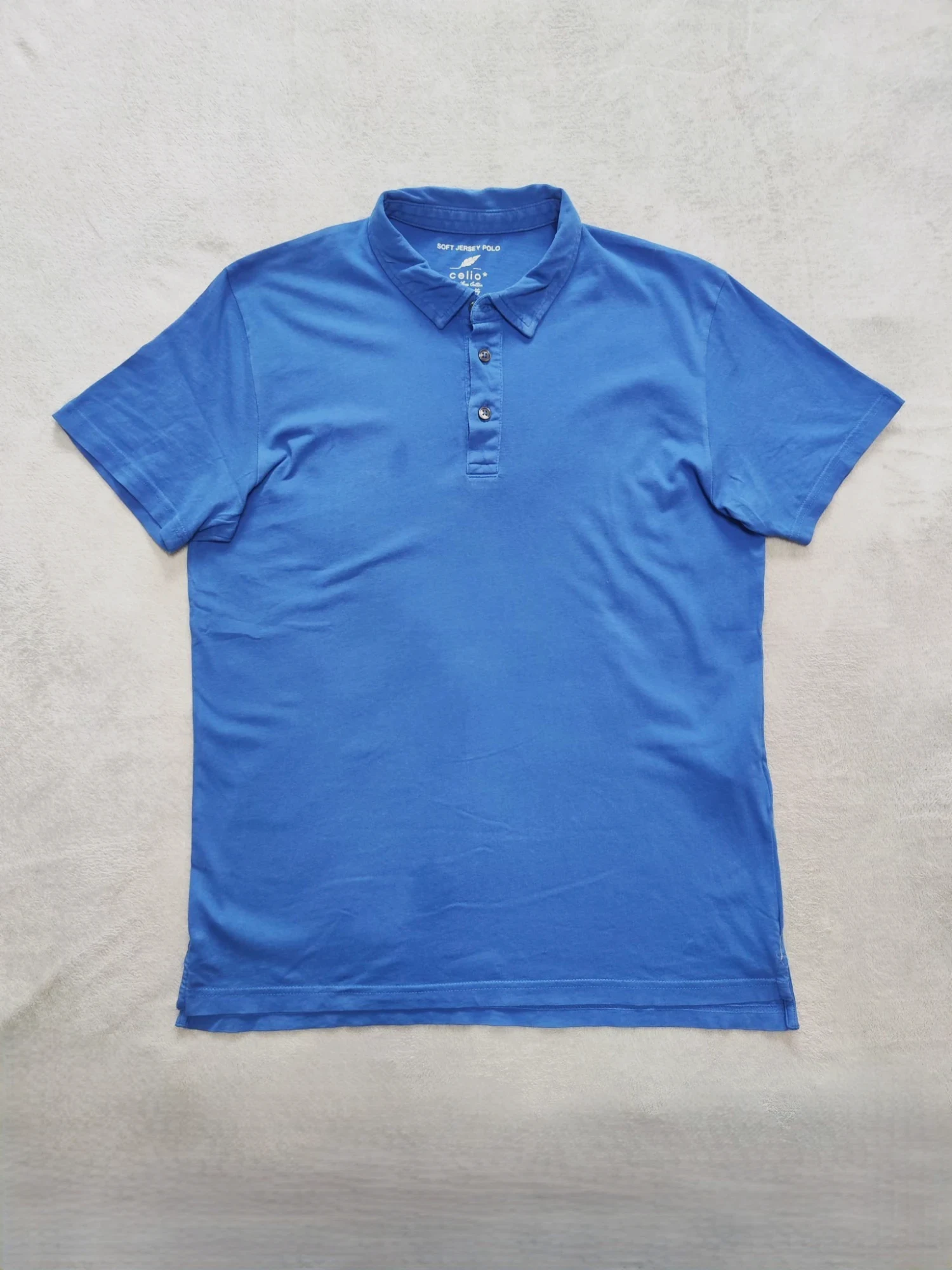 Polo Celio bleu en jersey taille M