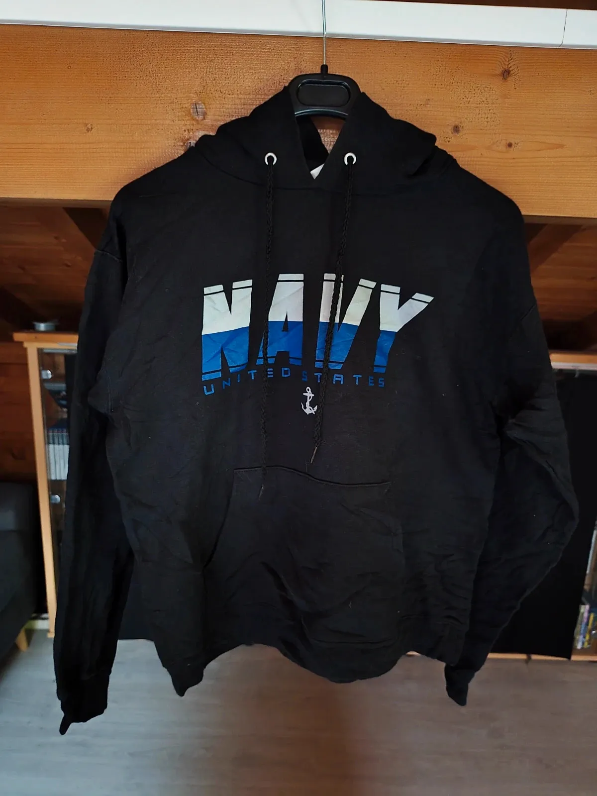 Sweat à capuche Navy United States noir – Hanes – noir – taille M 2