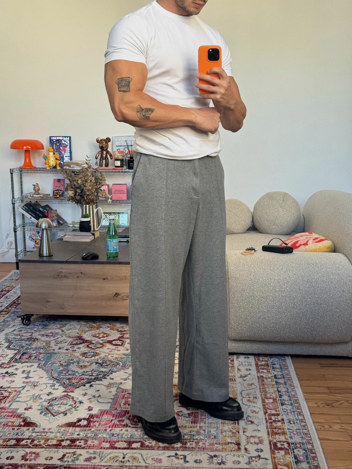 Pantalon Uniqlo gris doux