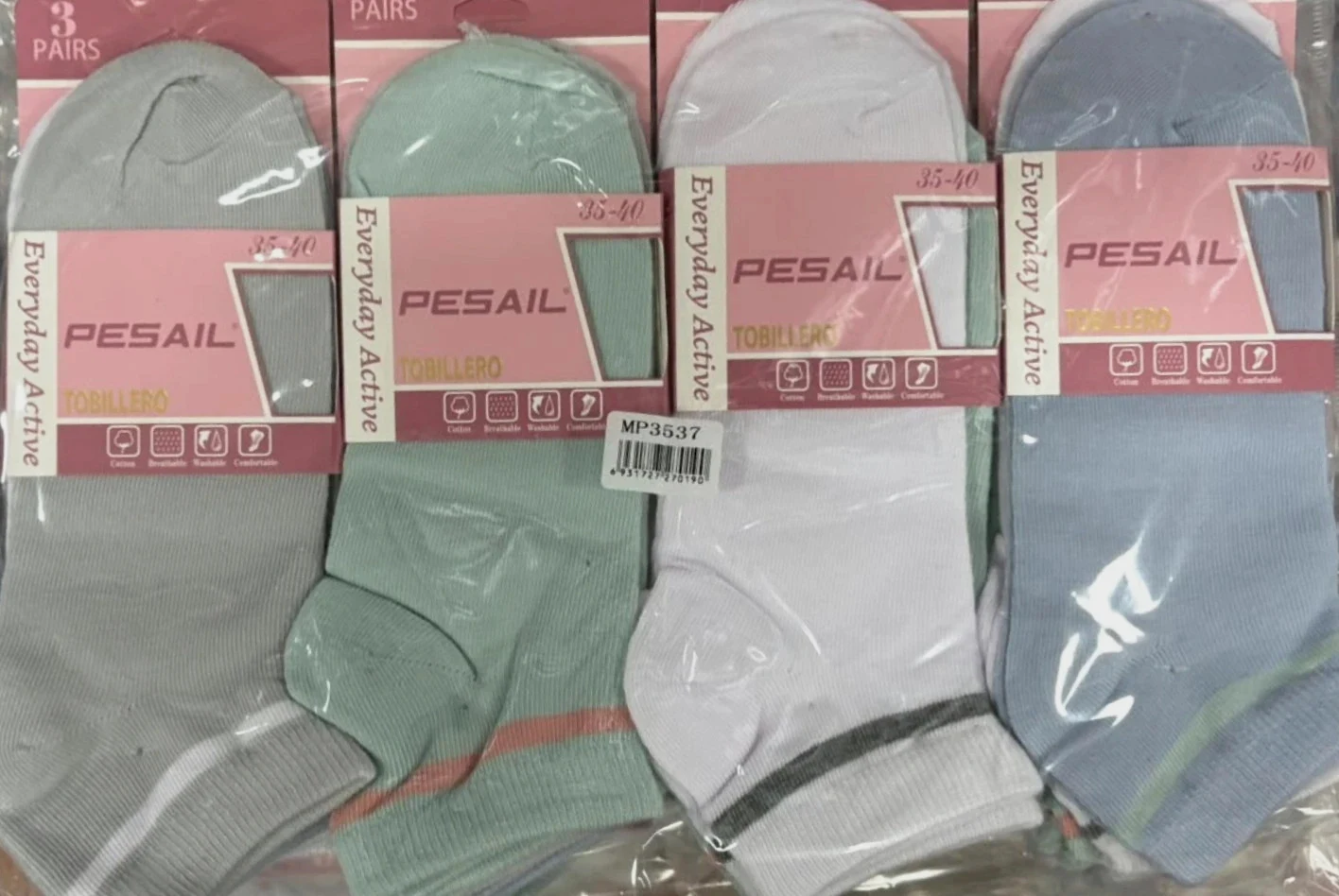 Calcetínes Tobillero 12 pares