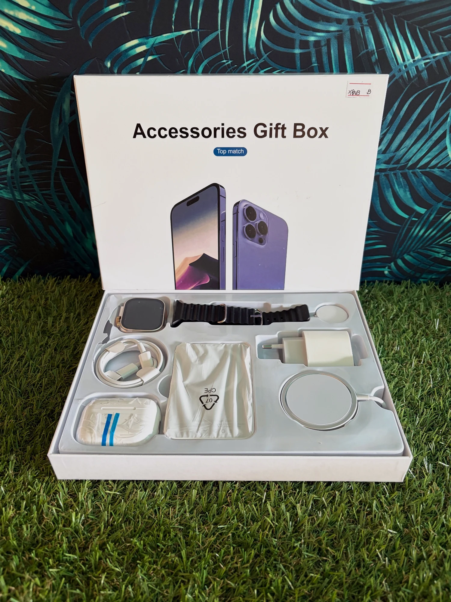 Coffret 8 en 1 d'accessoires de charge et montre connectée & écouteurs Bluetoot – iPhone & Android