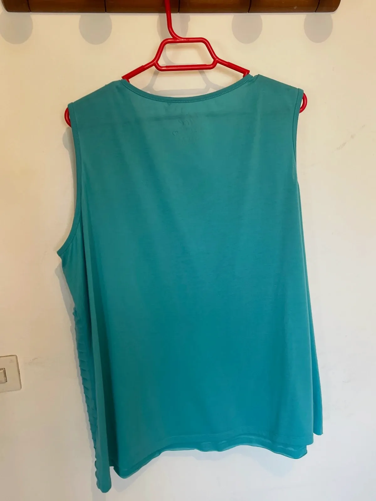 Camiseta turquesa de tirantes con volantes - Talla XXL - C&A – C&A – taille XXL / 44 / 16 3