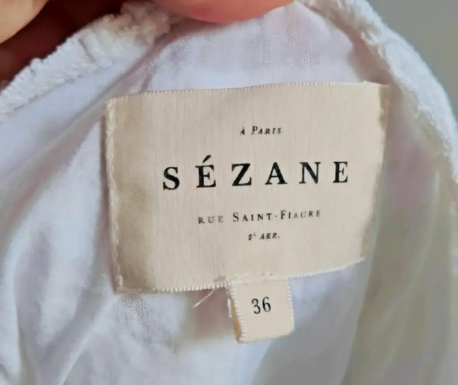 Robe Sézane blanche en dentelle – Sézane – blanc – taille 36 4