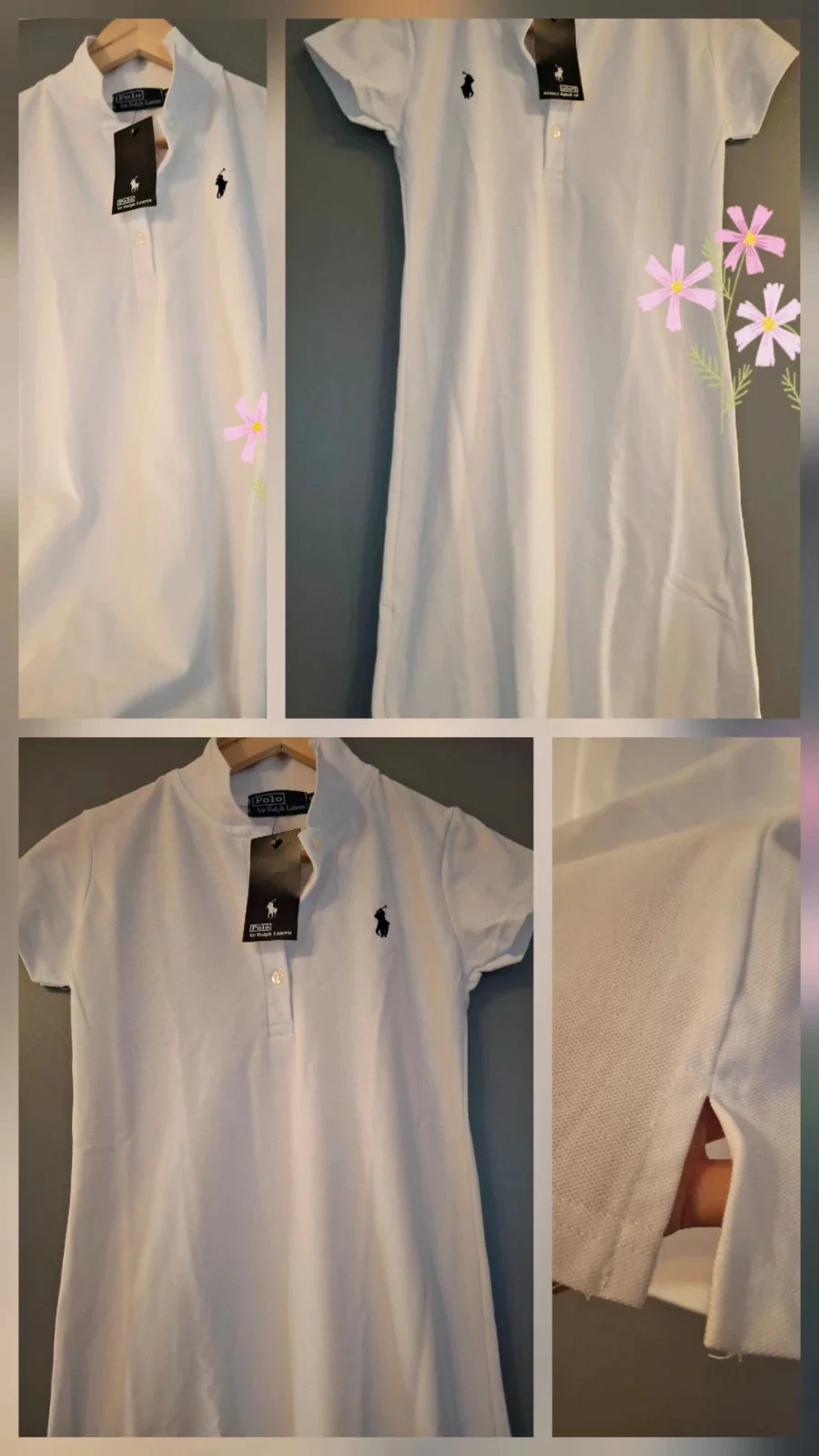 Robe Polo Ralph Lauren en coton piqué col montant