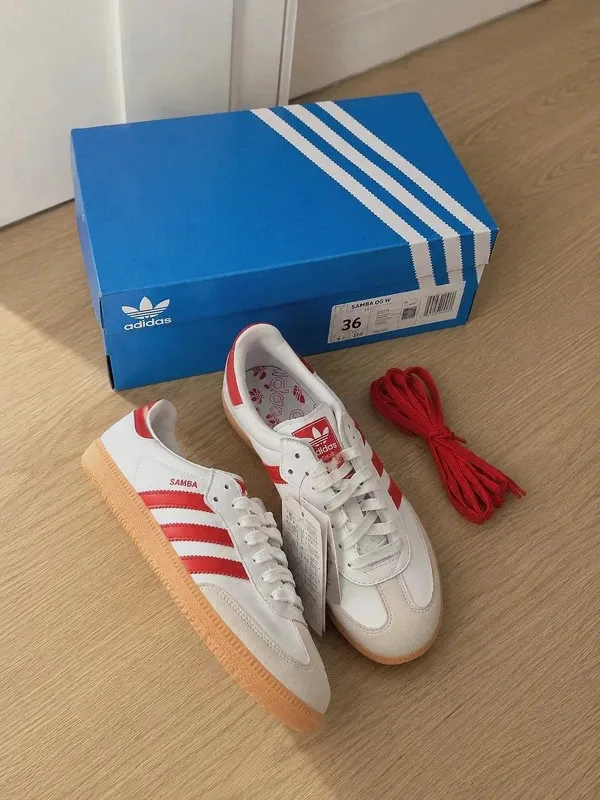 Adidas Samba blanc rouge – adidas – blanc, rouge – taille 36 2