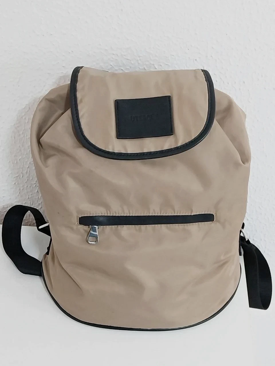 Mochila Uterqüe Nailon y Piel