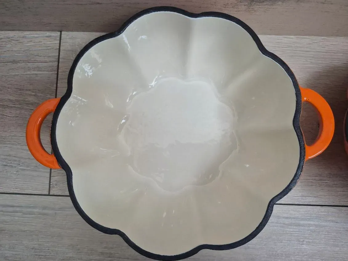 Coccotte citrouille de 8 cm de haut , 19 cm de diamètre / MD1766 – Sans 3
