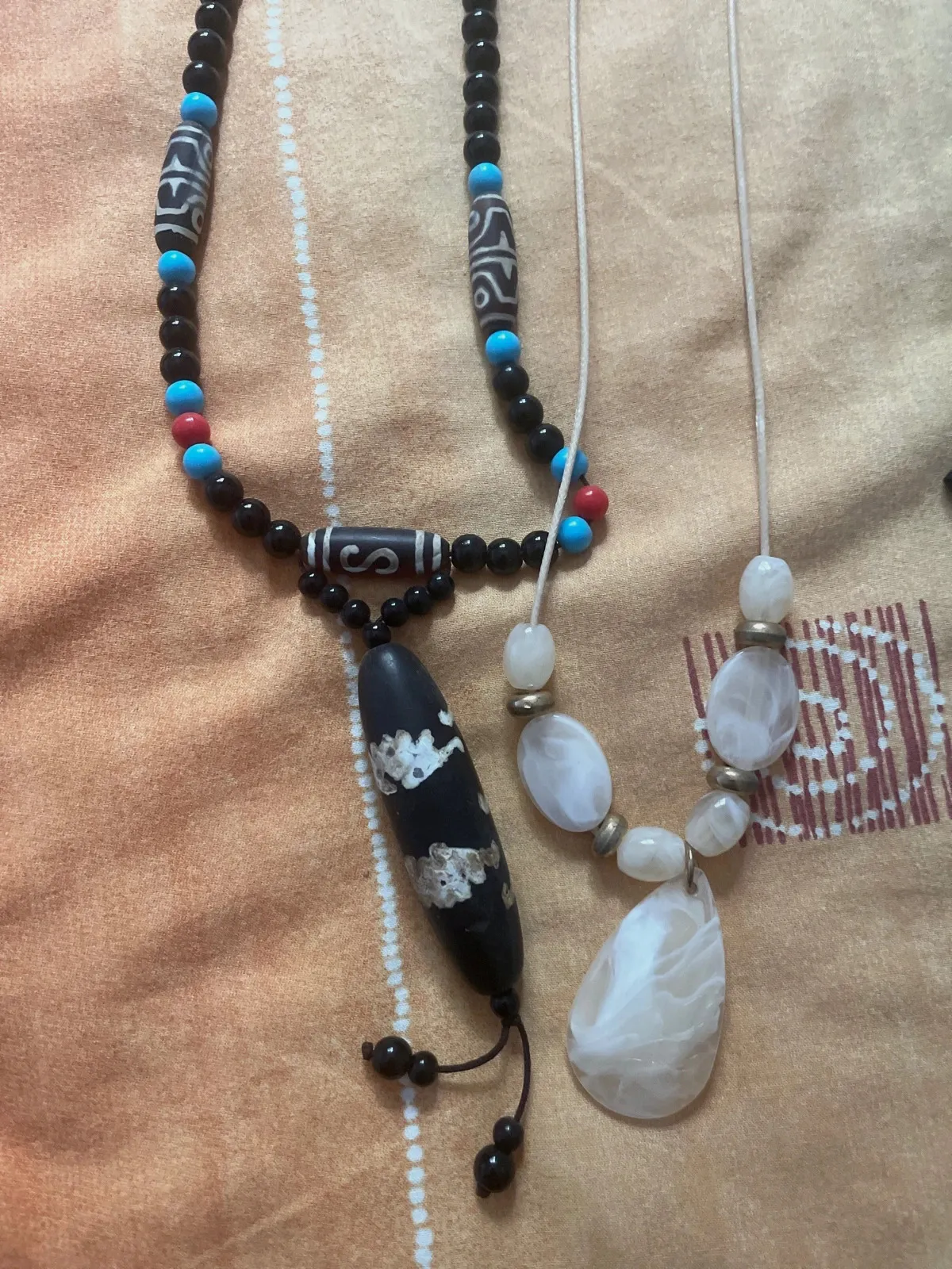 Lote de collares vintage - madera y piedras – Tribu 2