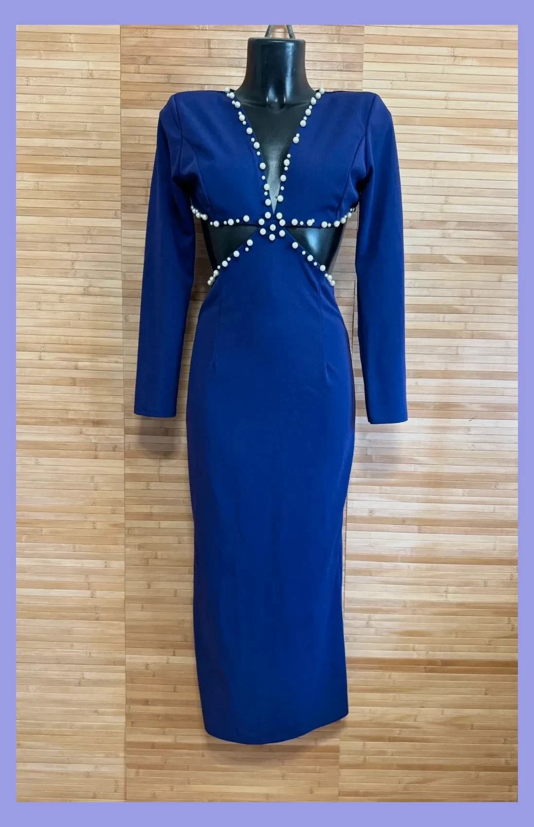 Divino vestido fiesta con aberturas y perlitas , talla única para S 😍
