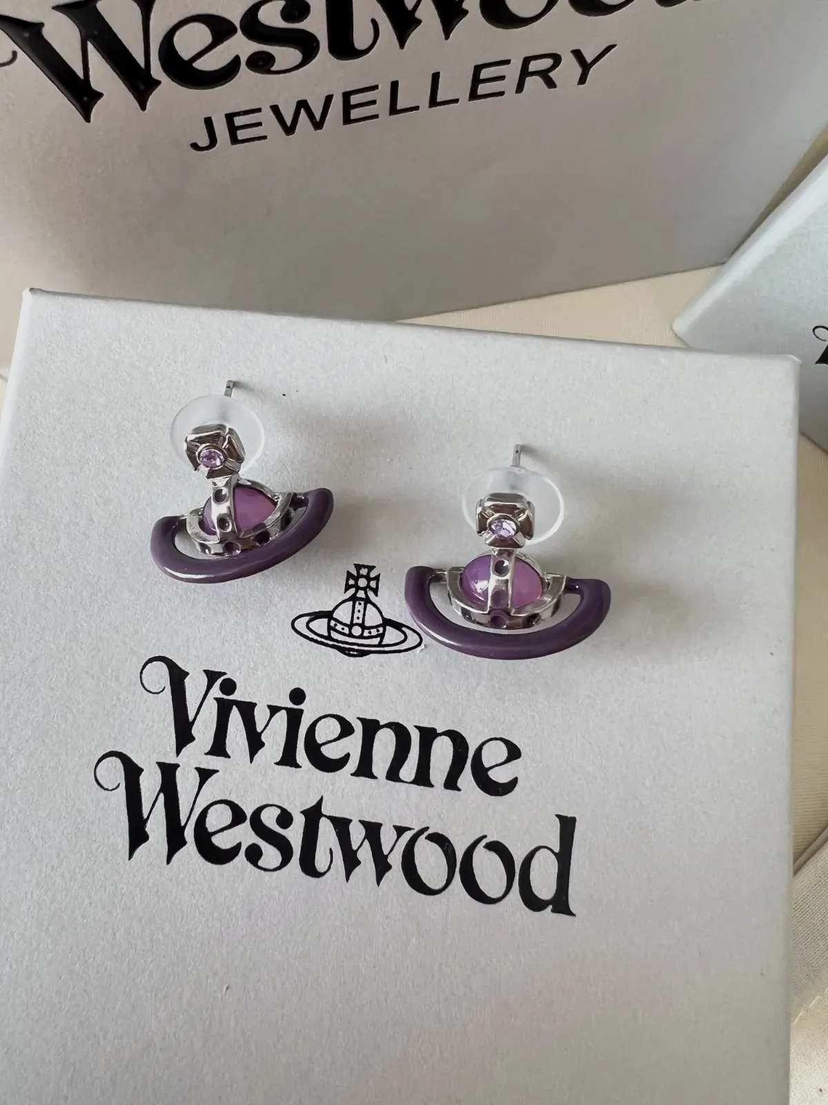 Boucles d'oreilles Vivienne Westwood Orb violettes – Vivienne Westwood – violet – taille Taille unique 5
