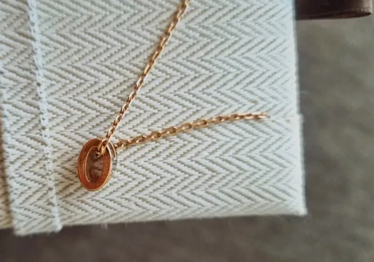 Collier Hermès chaîne fine or rose – Hermès – or rose – taille Taille unique 6