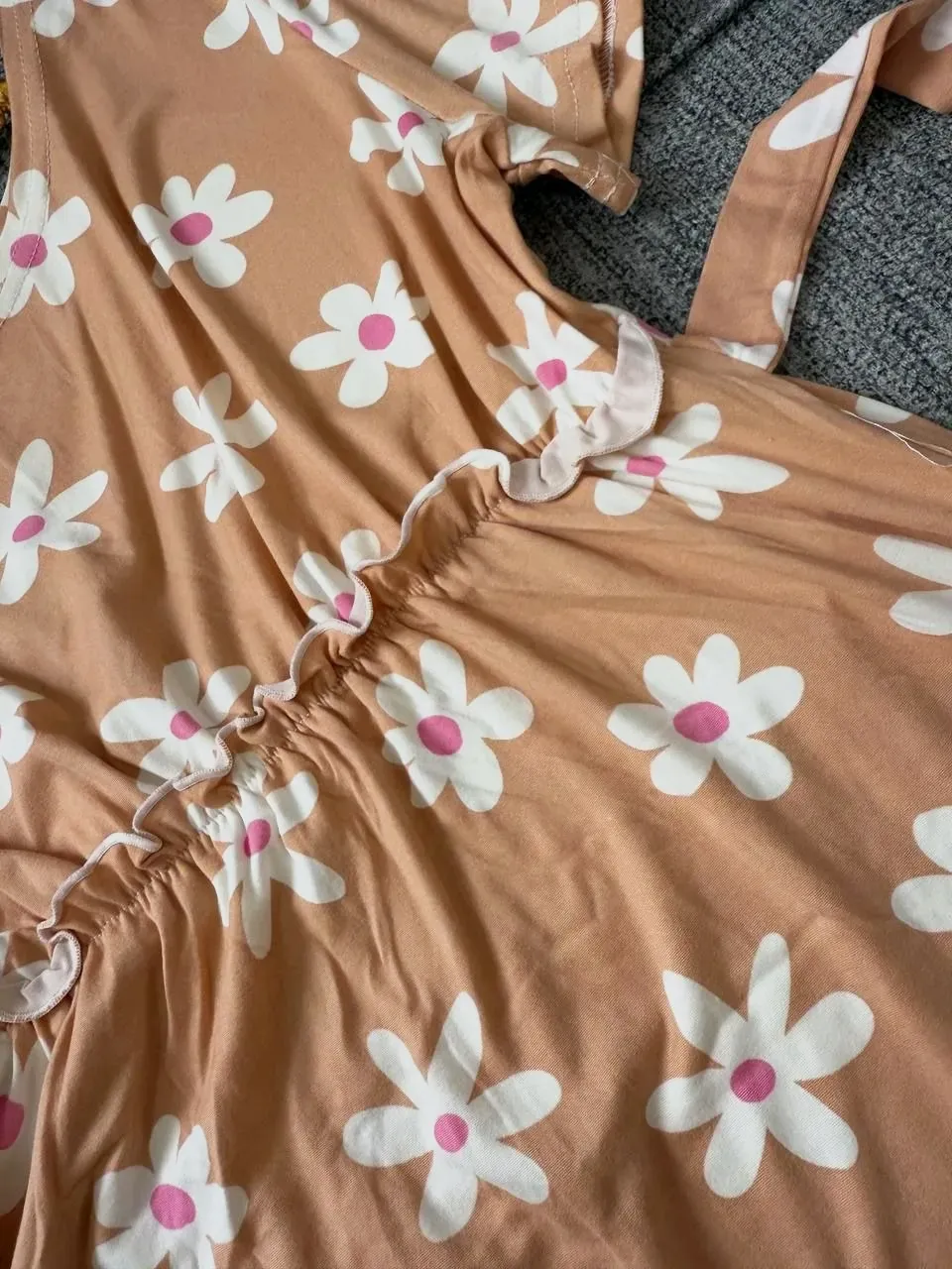 Robe léopard manches courtes enfant – Sans marque – multicolore (léopard marron/beige, pêche, bleu marine, bleu) 6