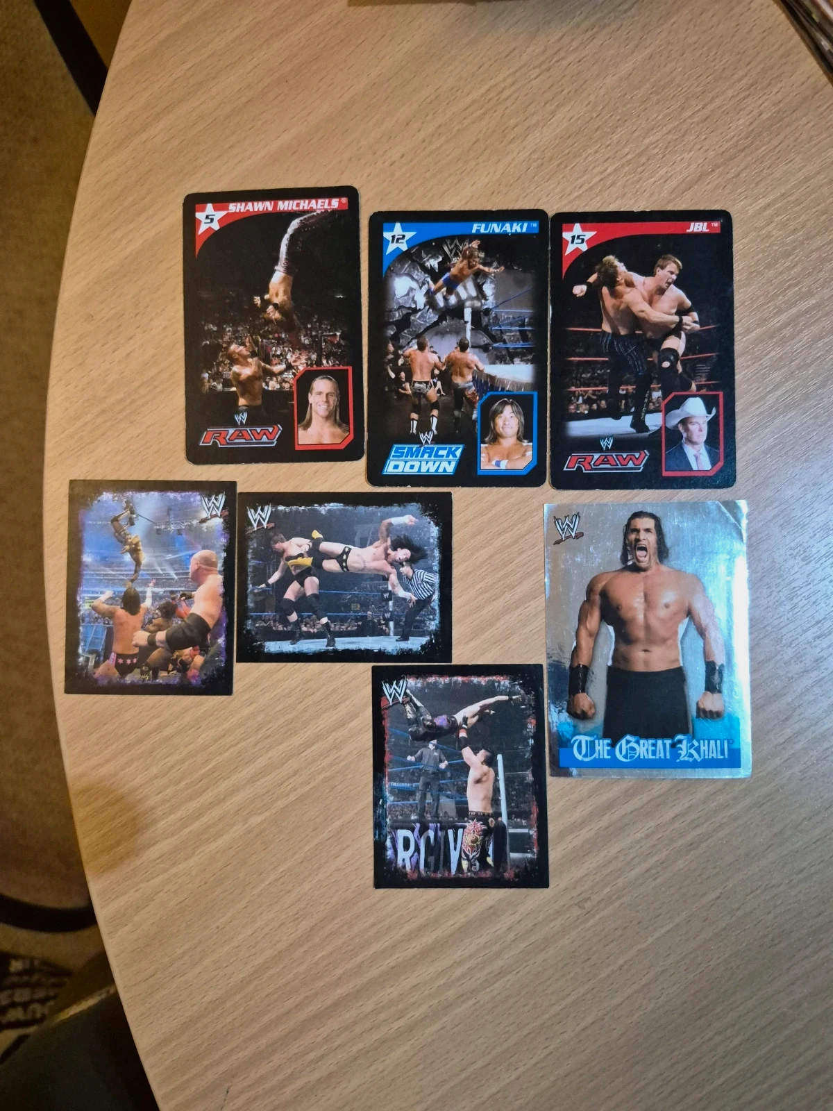 Lot Cartes & Autocollants Catch WWE Vintage (2004-2009) - Shawn Michaels, Great Khali