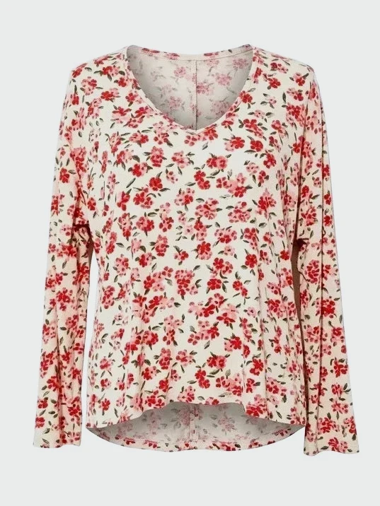 Top American Vintage fleuri blanc Neuf avec étiquette