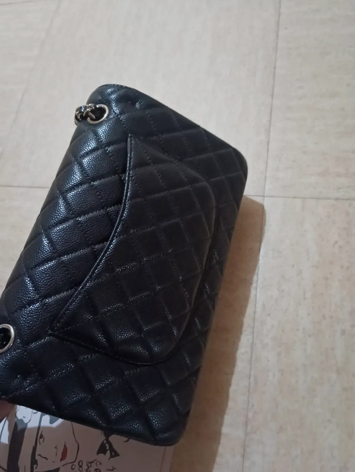 Chanel Flap Bag caviar matelassé noir – Chanel – noir – taille Taille unique 4