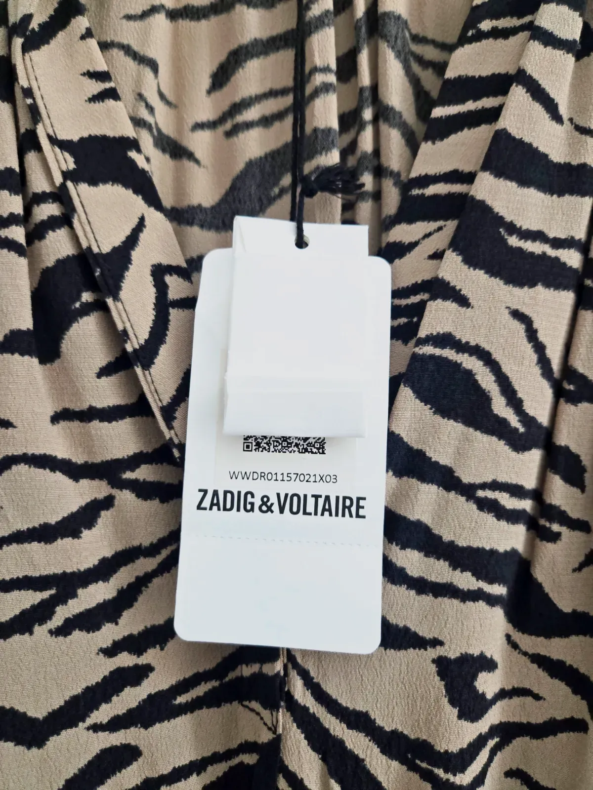 Robe zébré Zadig & Voltaire modèle Rinka Tiger taille S neuf avec étiquette – Zadig & Voltaire – beige et noir – taille S 3