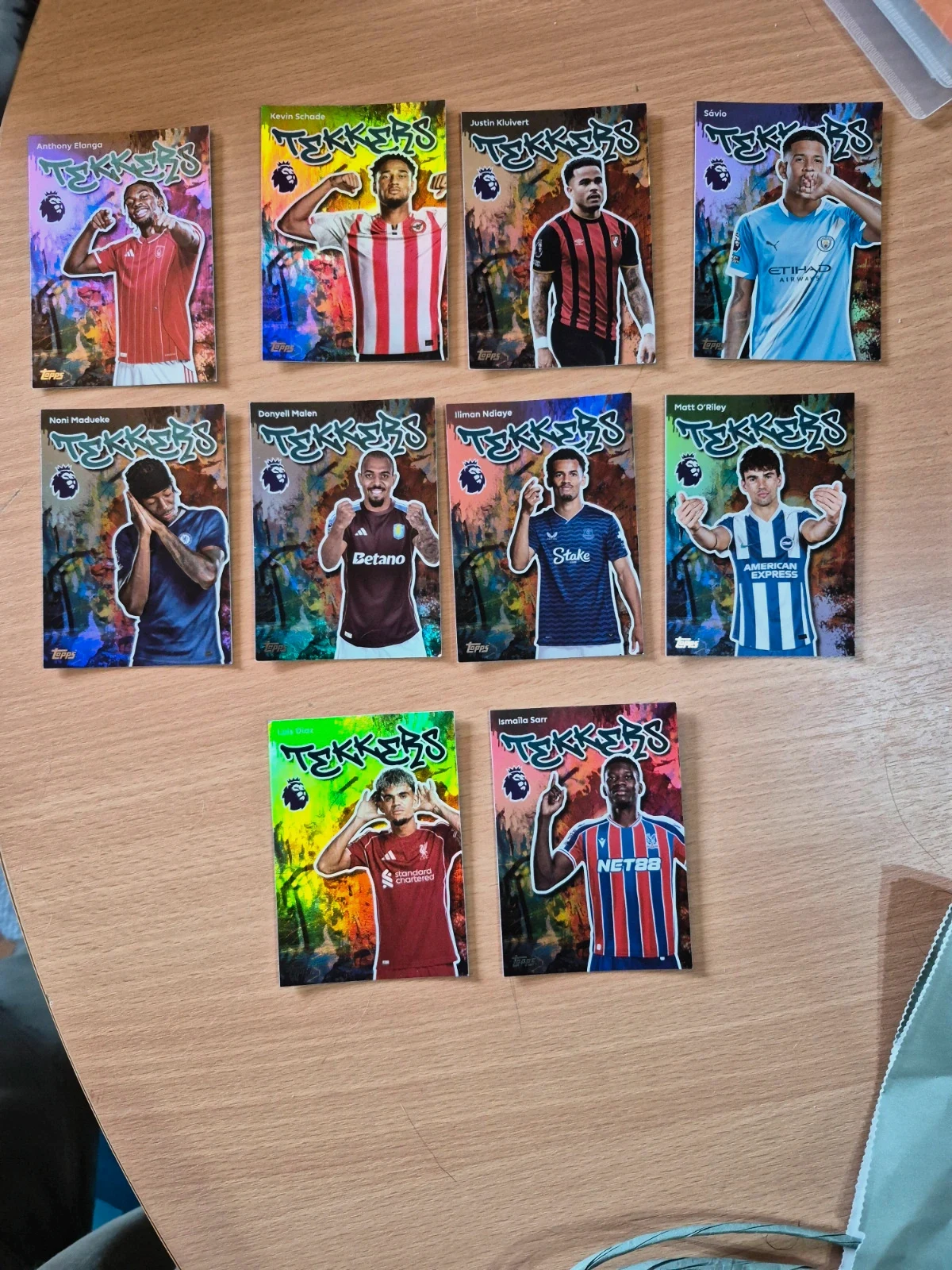 Lot de 10 cartes topps Tekkers