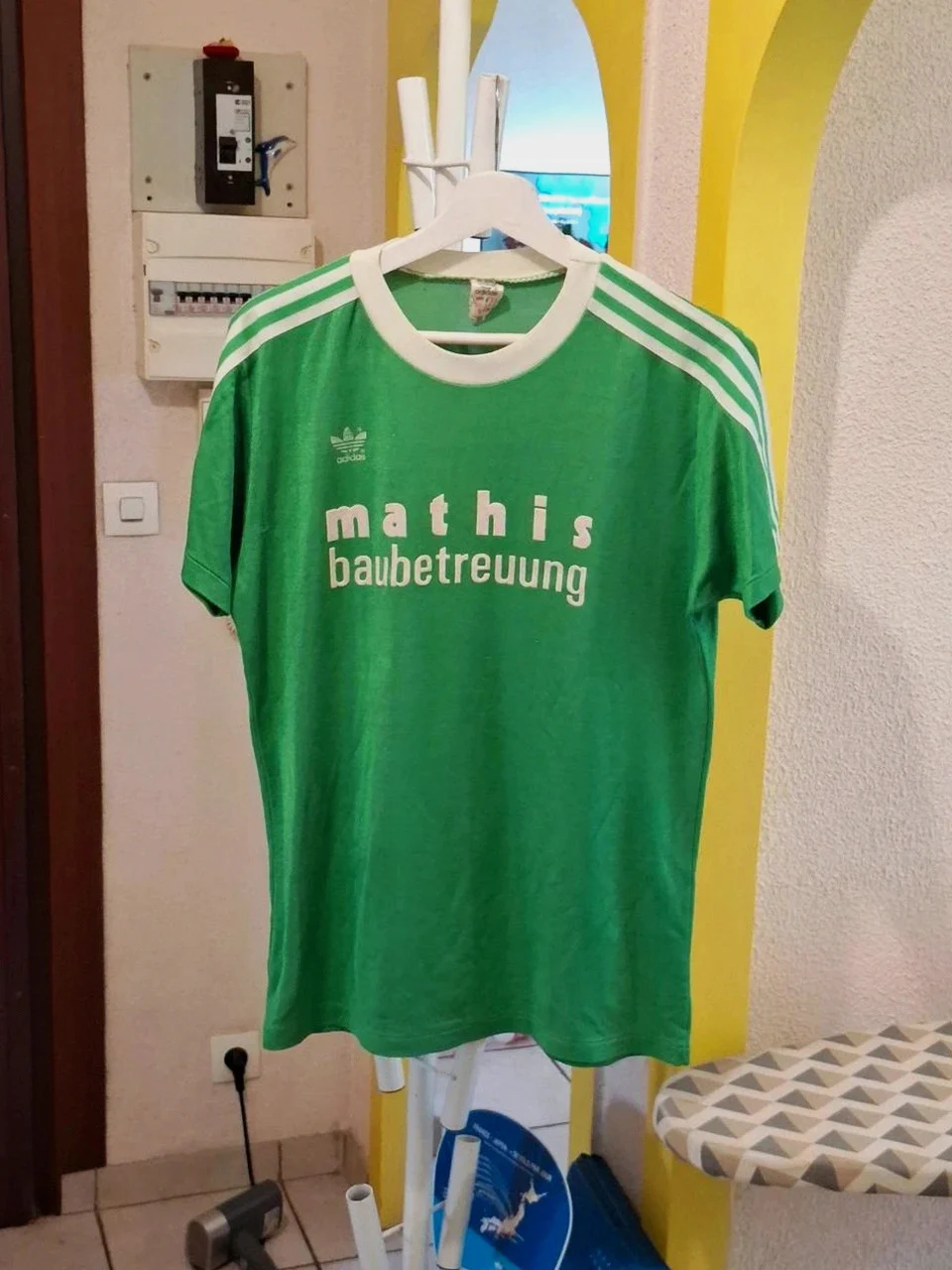 Maillot Vintage de Football Adidas - Vert - Meckenbeuren & Sponsor Mathis Baubetreuung - Taille M