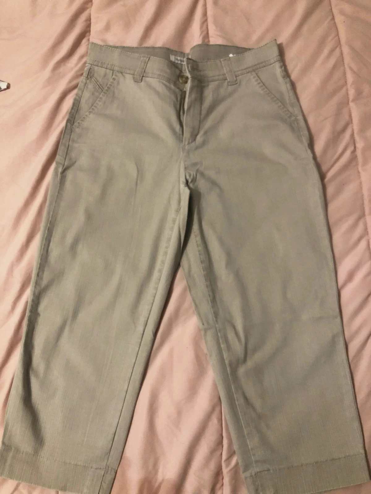Pantacourt Femme Beige/Kaki Clair style Chino