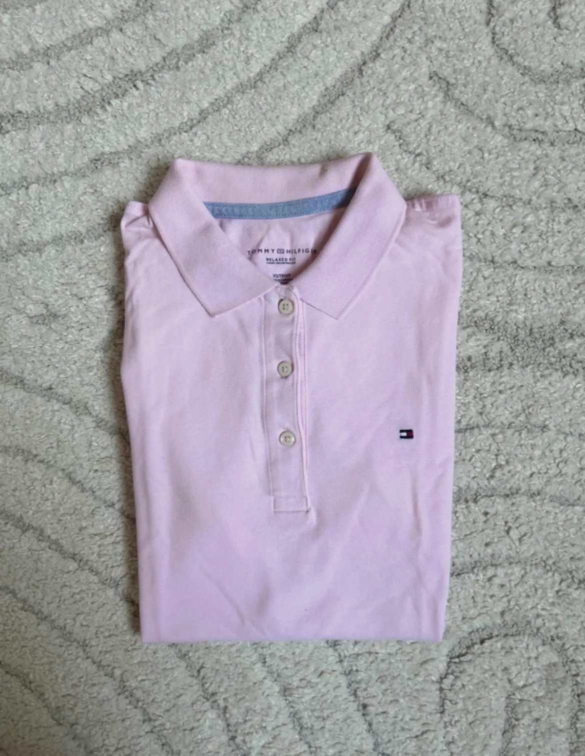 polo rose clair tommy hilfiger relaxed fit  – Tommy Hilfiger – taille XS 2