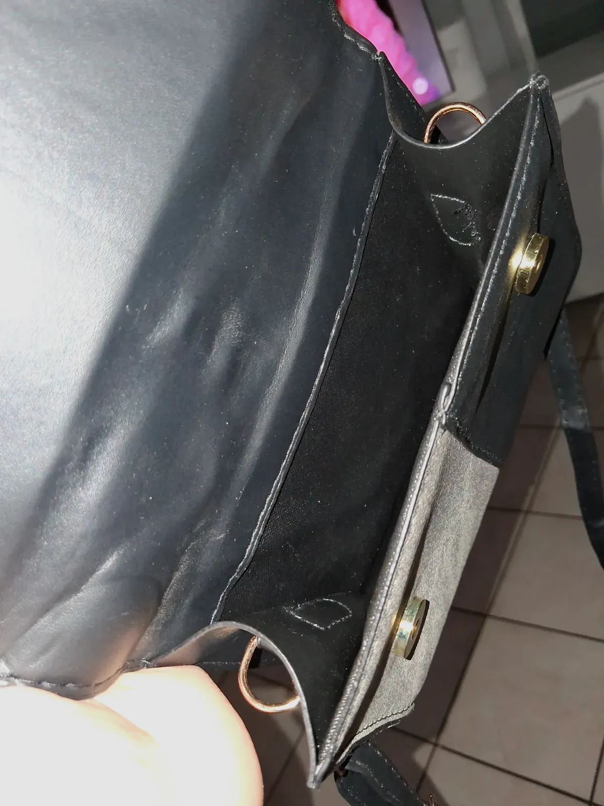 Sac bandoulière bicolore noir et gris – sac femme – taille Taille unique 5