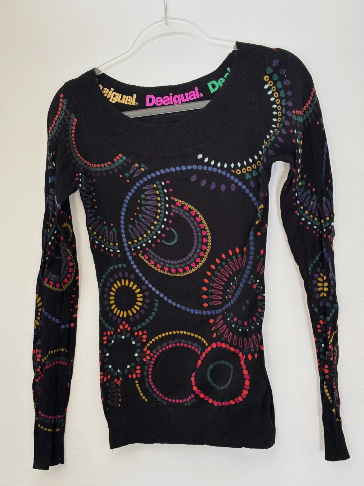 Pull maille imprimé multicolore
