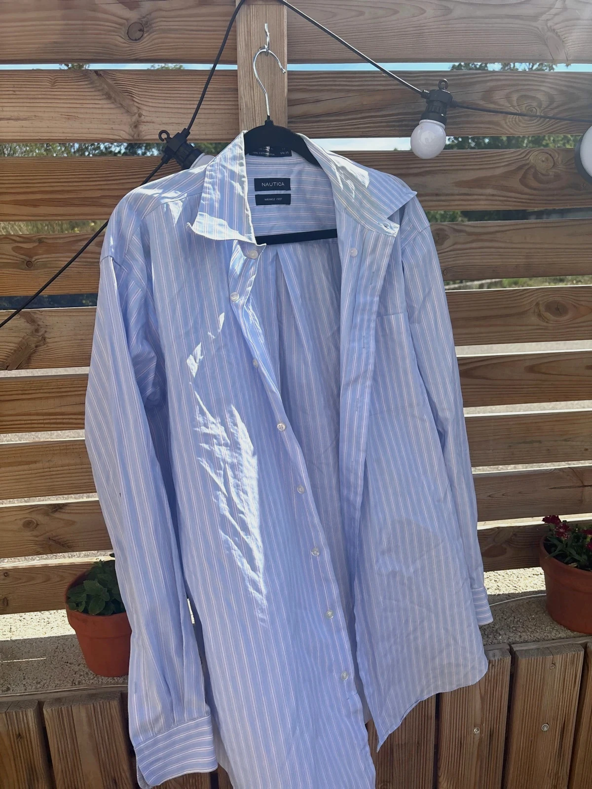Chemise Nautica Mixte taille XL Bleu et blanc