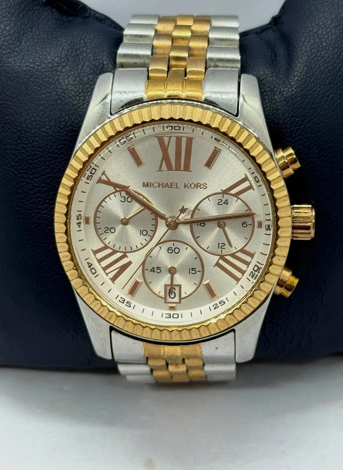 Montre Michael Kors Lexington Chronographe / Bicolore (Argent & Or)