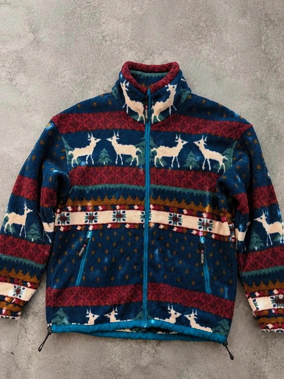 Polaire Vintage Alpinus Polartec Xl Homme Fleece Outdoor Gorpcore Randonnée Cerfs Nordic