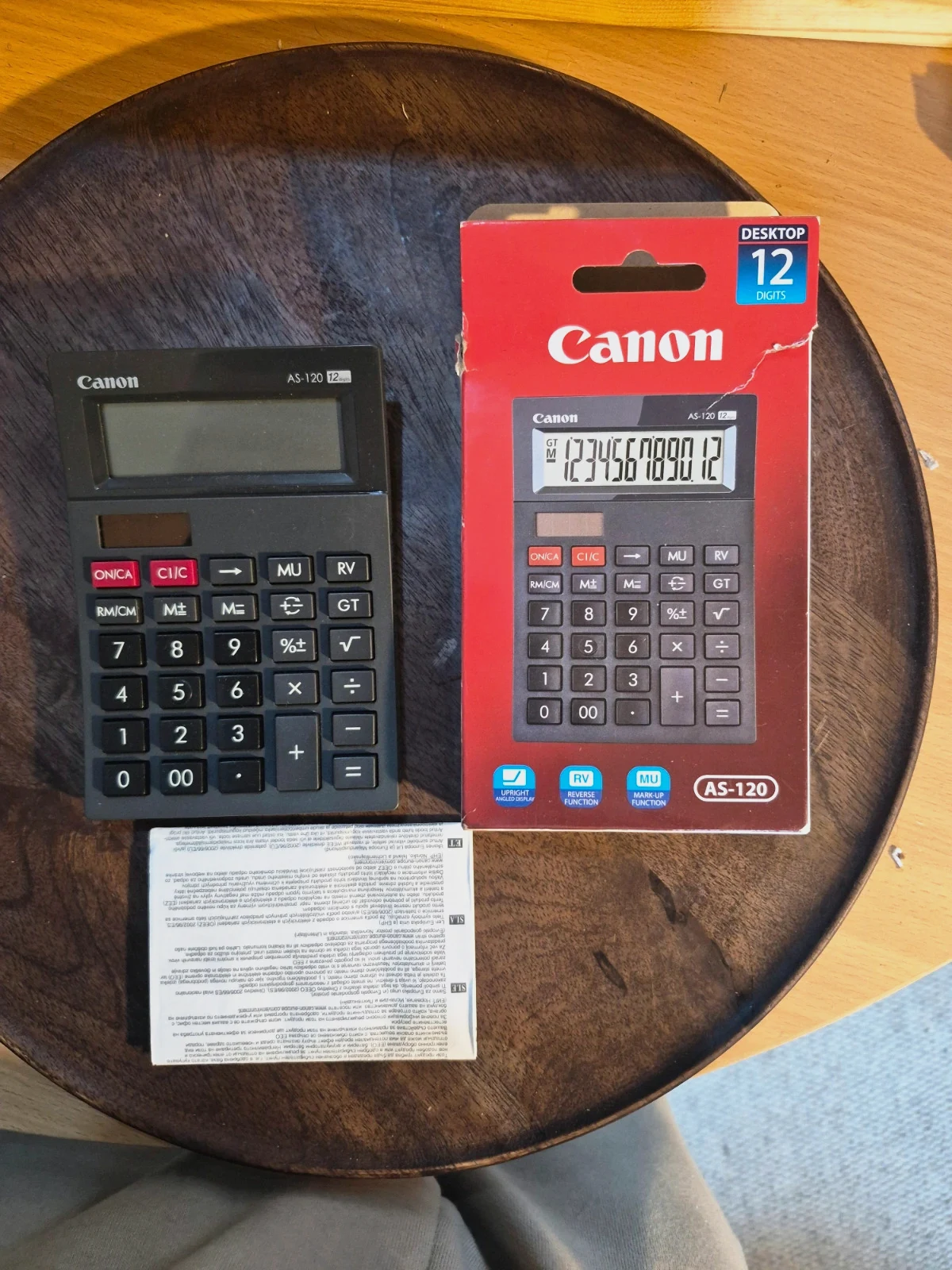 Calculatrice de bureau Canon AS-120 (12 chiffres)