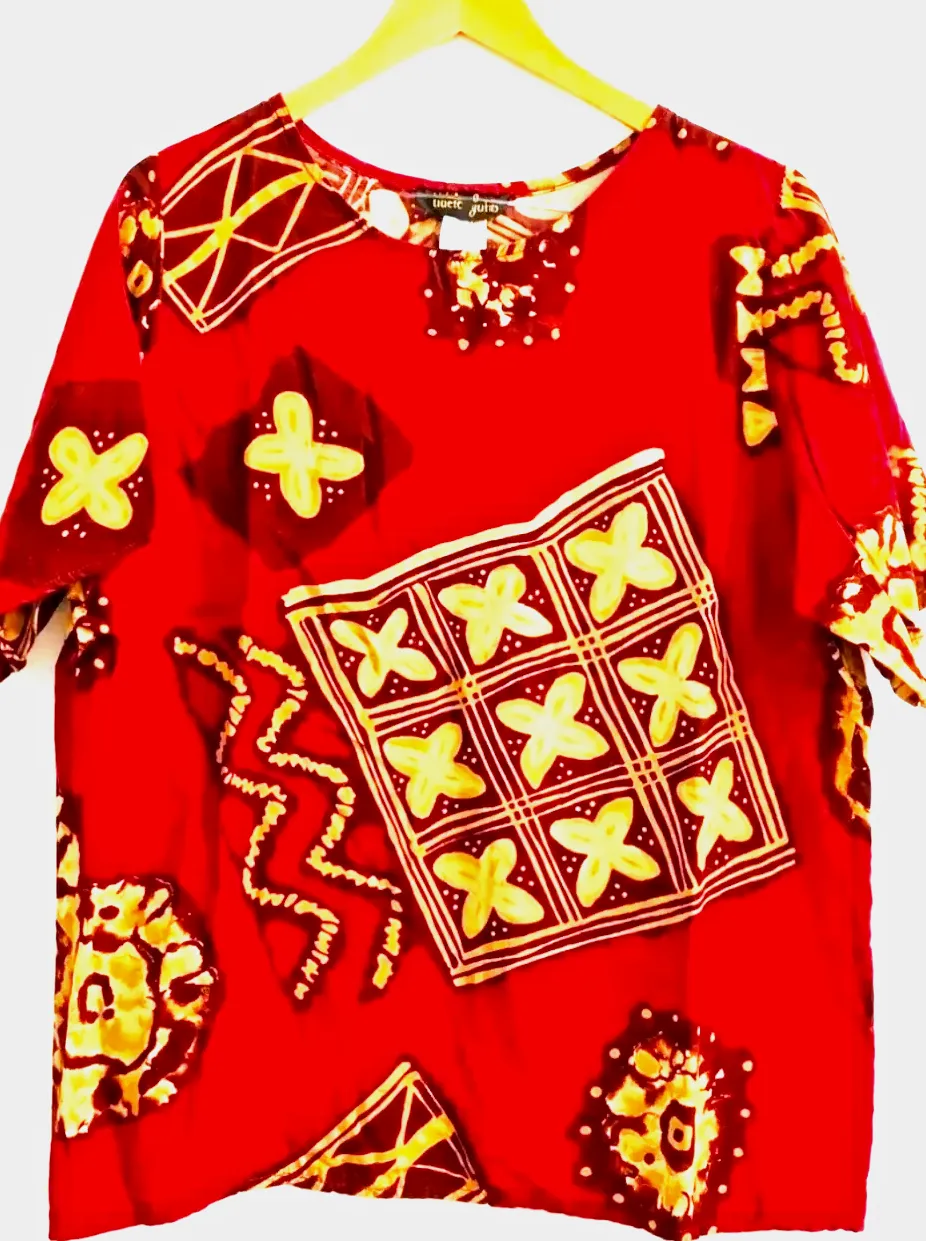 Blouse Adèle Joris rouge imprimée taille M – COS – rouge – taille M 2
