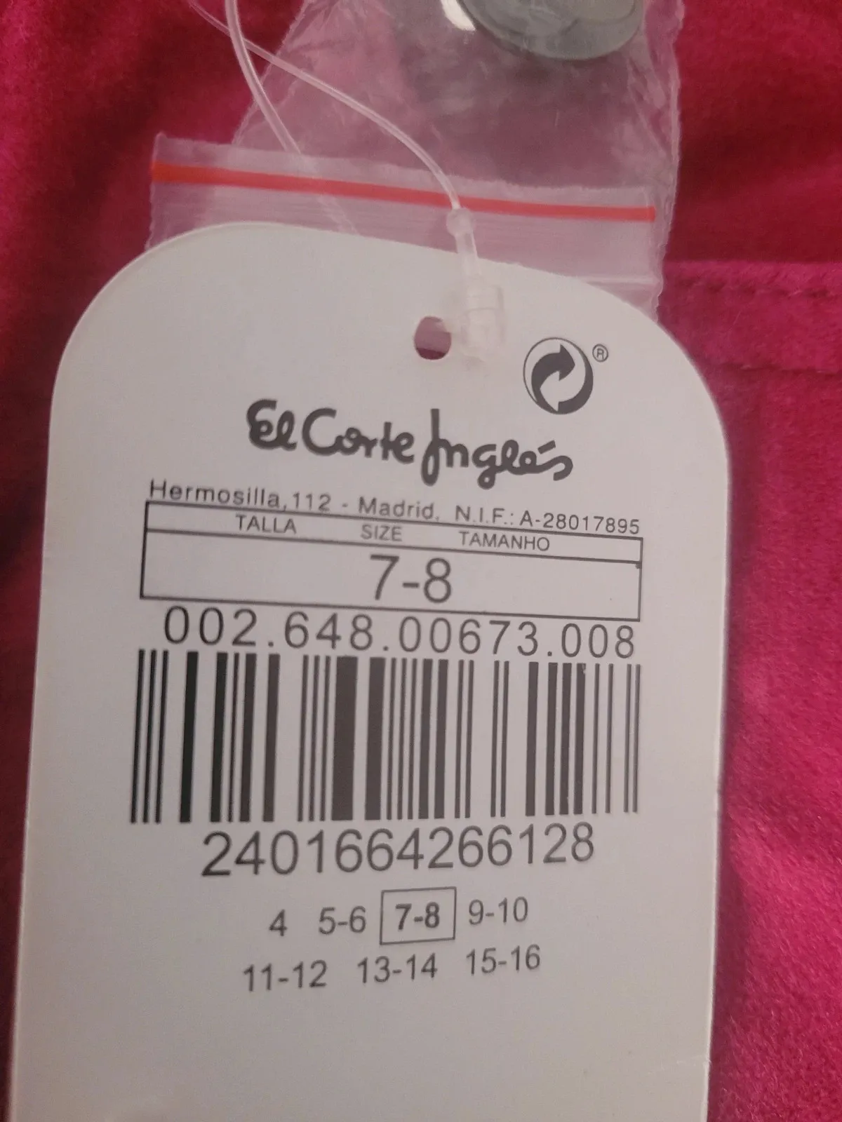 Pantalones cortos de pana fucsia (Nuevos con etiqueta) – free style kids – taille 7 ans / 122 cm 3