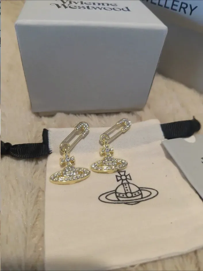 Boucles d'oreilles Vivienne Westwood dorées avec strass – Vivienne Westwood – doré – taille Taille unique 2
